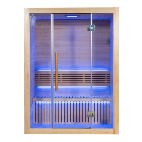 Sauna ogrodowa sucha z piecem HARVIA 6kW 150x150x200 cm 3 osobowa