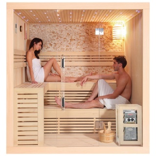 Sauna ogrodowa sucha z piecem HARVIA 6kW 220x200x210 cm 4 osobowa