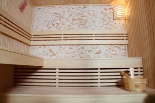 Sauna ogrodowa sucha z piecem HARVIA 6kW 220x200x210 cm 4 osobowa