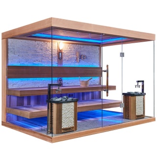 Sauna ogrodowa sucha z piecem HARVIA 12kW 300x200x210 cm 8 osobowa