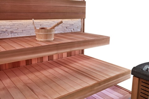 Sauna ogrodowa sucha z piecem HARVIA 12kW 300x200x210 cm 8 osobowa