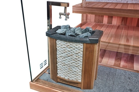 Sauna ogrodowa sucha z piecem HARVIA 12kW 300x200x210 cm 8 osobowa
