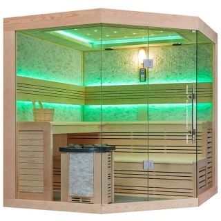 Sauna ogrodowa sucha z piecem HARVIA 6kW 200x200x210 cm 4 osobowa