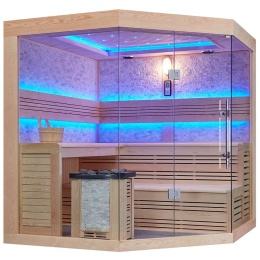 Sauna ogrodowa sucha z piecem HARVIA 6kW 200x200x210 cm 4 osobowa