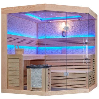 Sauna ogrodowa sucha z piecem HARVIA 6kW 200x200x210 cm 4 osobowa