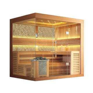 Sauna ogrodowa sucha z piecem HARVIA 6kW 220x180x210 cm 4 osobowa
