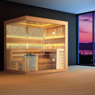 Sauna ogrodowa sucha z piecem HARVIA 6kW 220x180x210 cm 4 osobowa