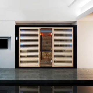 Sauna ogrodowa sucha z piecem HARVIA 12kW 300x200x210 cm 6 osobowa