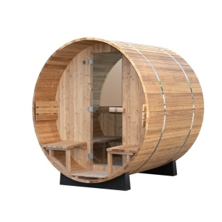 Sauna ogrodowa beczka 180 x Ø 210 cm cm 4-osobowa