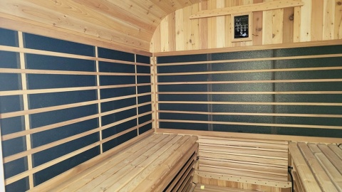 Sauna ogrodowa na podczerwień 210x210x210 cm 8-osobowa Infrared