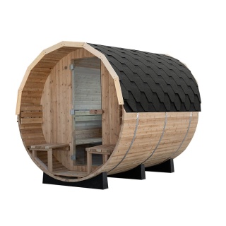 Sauna ogrodowa beczka 240 x Ø 210 cm cm 6-osobowa