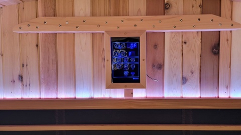 Sauna ogrodowa na podczerwień 210x300x210 cm 8-osobowa Infrared