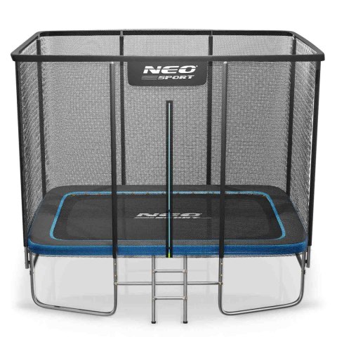 Trampolina ogrodowa prostokątna 10x7ft/305x213cm z siatką zewnętrzną i drabinką Neo-Sport