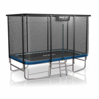 Trampolina ogrodowa prostokątna 12x8ft/366x244cm z siatką zewnętrzną i drabinką Neo-Sport