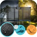 Trampolina ogrodowa prostokątna 14x10ft/427x305cm z siatką zewnętrzną i drabinką Neo-Sport