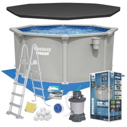 Basen ogrodowy panelowy całoroczny 305 x 122 cm 13w1 Bestawy 56566
