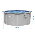 Basen ogrodowy panelowy całoroczny 305 x 122 cm 13w1 Bestawy 56566