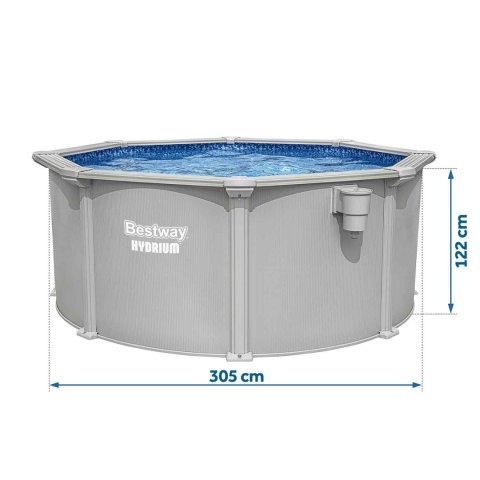 Basen ogrodowy panelowy całoroczny 305 x 122 cm 13w1 Bestawy 56566