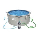 Basen ogrodowy panelowy całoroczny 305 x 122 cm 13w1 Bestawy 56566