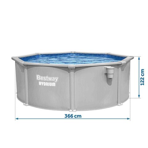 Basen ogrodowy panelowy całoroczny 366 x 122 cm 13w1 Bestawy 56574