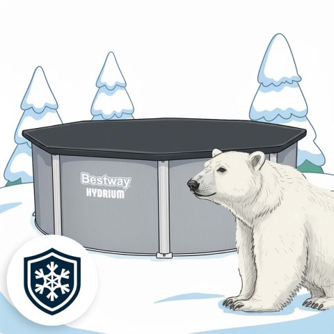 Basen ogrodowy panelowy całoroczny 366 x 122 cm 13w1 Bestawy 56574