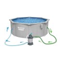 Basen ogrodowy panelowy całoroczny 366 x 122 cm 13w1 Bestawy 56574