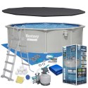 Basen ogrodowy panelowy całoroczny 457 x 122 cm 13w1 Bestawy 56384