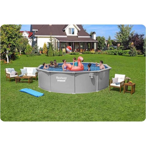 Basen ogrodowy panelowy całoroczny 457 x 122 cm 13w1 Bestawy 56384