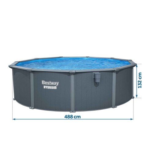 Basen ogrodowy panelowy całoroczny 488 x 132 cm 13w1 Bestawy 561CU