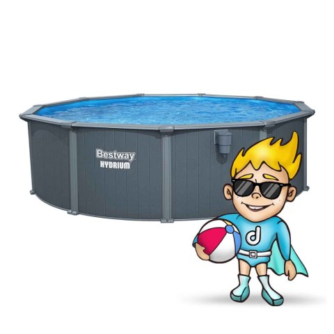 Basen ogrodowy panelowy całoroczny 488 x 132 cm 13w1 Bestawy 561CU