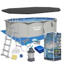 Basen ogrodowy panelowy całoroczny 500x366x122 cm 13w1 Bestawy 56586