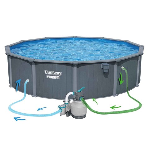 Basen ogrodowy panelowy całoroczny 549 x 132 cm 13w1 Bestawy 561CS