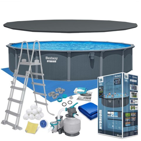 Basen ogrodowy panelowy całoroczny 732 x 132 cm 13w1 Bestawy 561RP