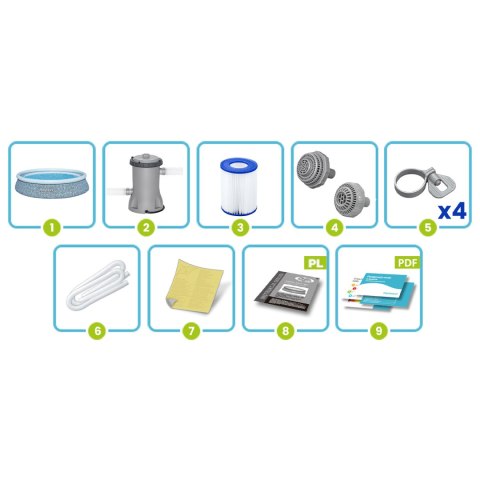 Basen ogrodowy rozporowy 396 x 84 cm 9w1 Bestway 57376N