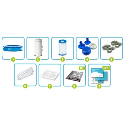 Basen ogrodowy rozporowy 457 x 84 cm 9w1 INTEX 28158