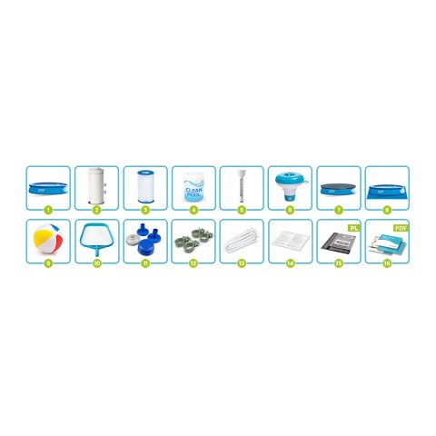 Basen ogrodowy rozporowy 457 x 84 cm zestaw 15w1 INTEX 28158