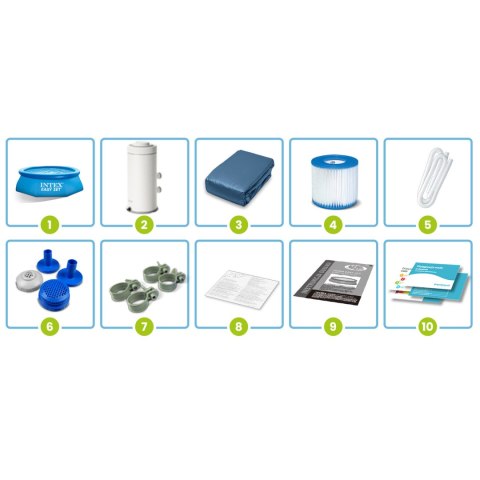 Basen ogrodowy rozporowy z pompą 457 x 84 cm 4w1 INTEX 28158