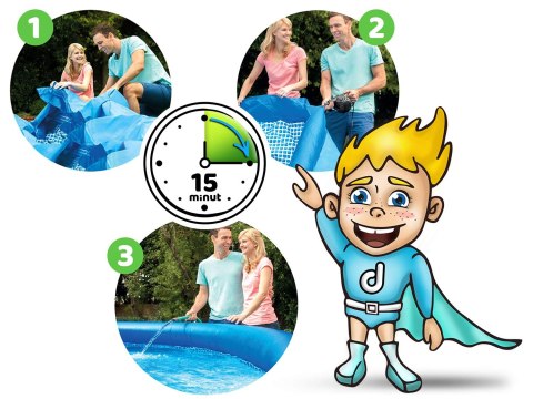 Basen ogrodowy rozporowy z pompą 457 x 84 cm 4w1 INTEX 28158