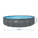 Basen ogrodowy stelażowy 671 x 132 cm 11w1 Bestway 561JZ