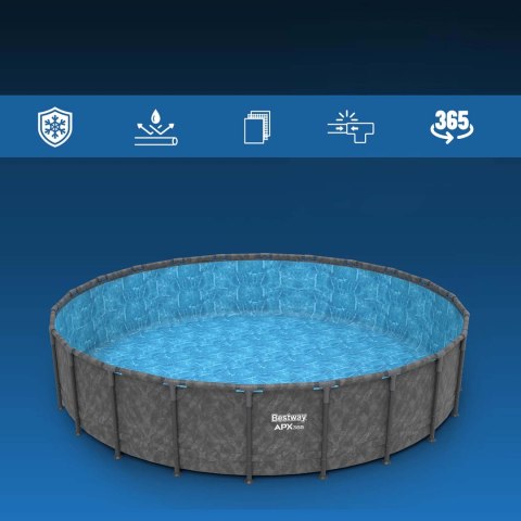 Basen ogrodowy stelażowy 671 x 132 cm 11w1 Bestway 561JZ