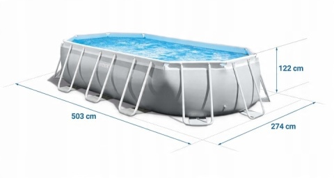 Basen prostokątny 503x274x122cm 18w1 INTEX 26796