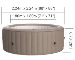 Spa ogrodowe 224x224x70 cm 6 osobowe Bristol Max mspa