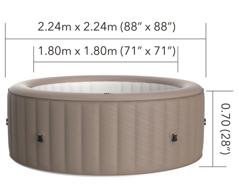 Spa ogrodowe 224x224x70 cm 6 osobowe Bristol Max mspa