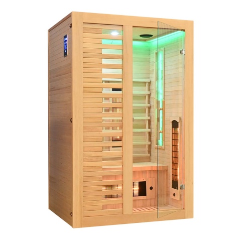Sauna na podczerwień z kamieniem solnym 120x100x190 cm 2-osobowa Infrared