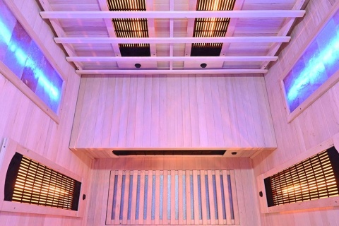 Sauna na podczerwień z kamieniem solnym 120x100x190 cm 2-osobowa Infrared