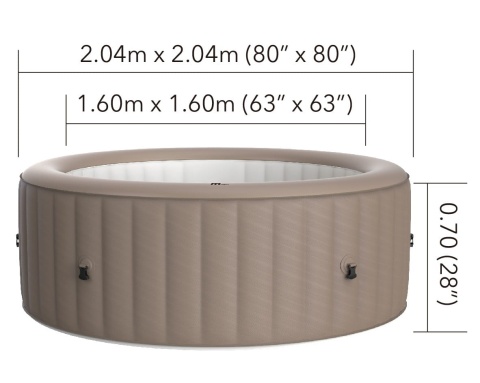 Spa ogrodowe 224x224x70 cm 6 osobowe Bristol mspa