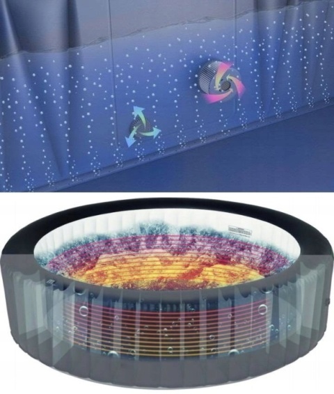 Spa ogrodowe 204x204x70 cm 6 osobowe Rimba mspa