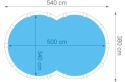 Basen ogrodowy stalowy Varadero 640x390x120 cm GRE