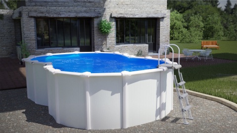 Basen ogrodowy stalowy Varadero 640x390x120 cm GRE