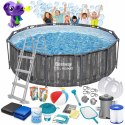 Basen ogrodowy stelażowy 366 x 100 cm 18w1 Bestway 5614X + maszynka do baniek GRATIS